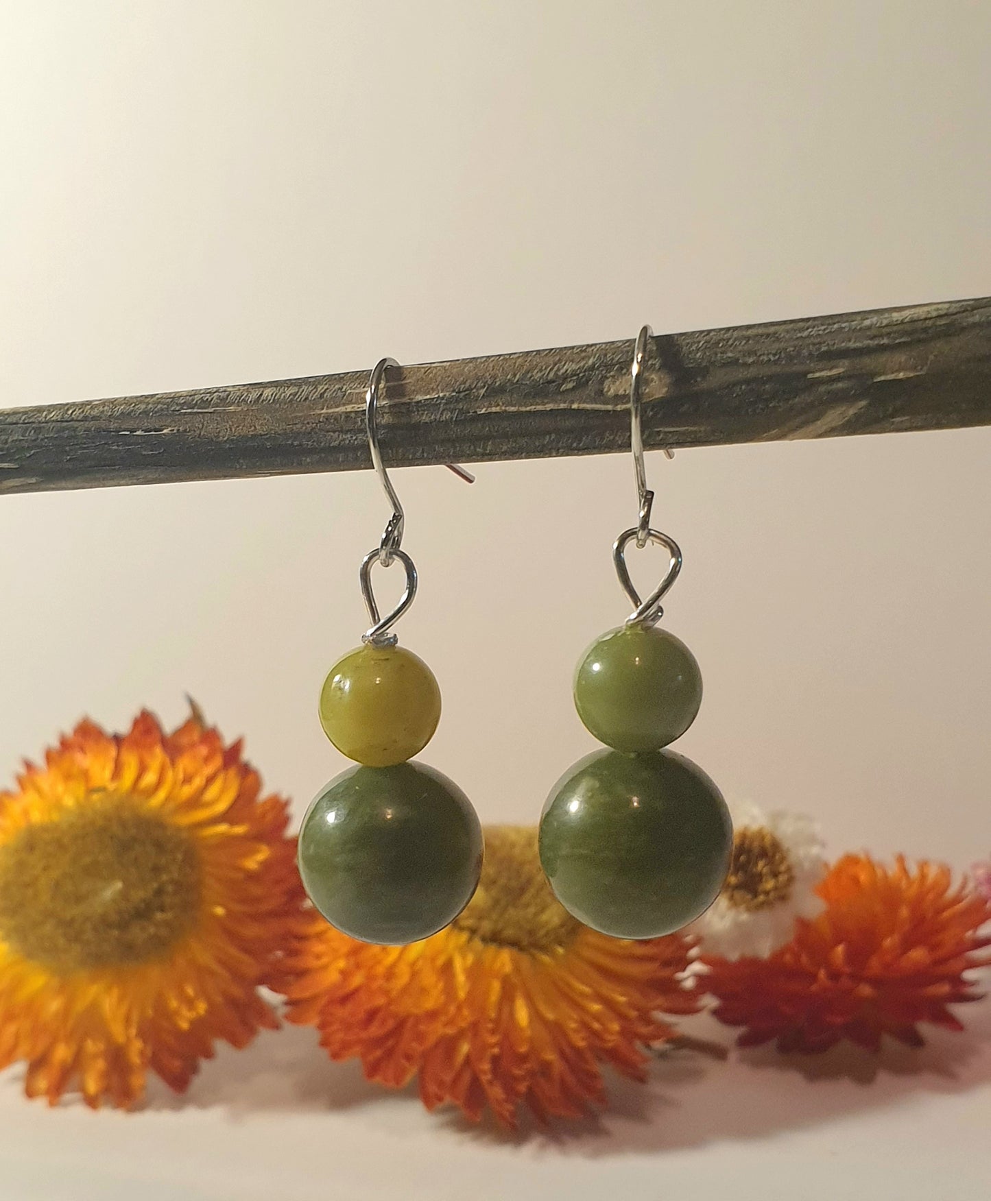 Silver Rua Pounamu Earrings
