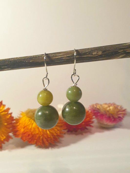 Silver Rua Pounamu Earrings