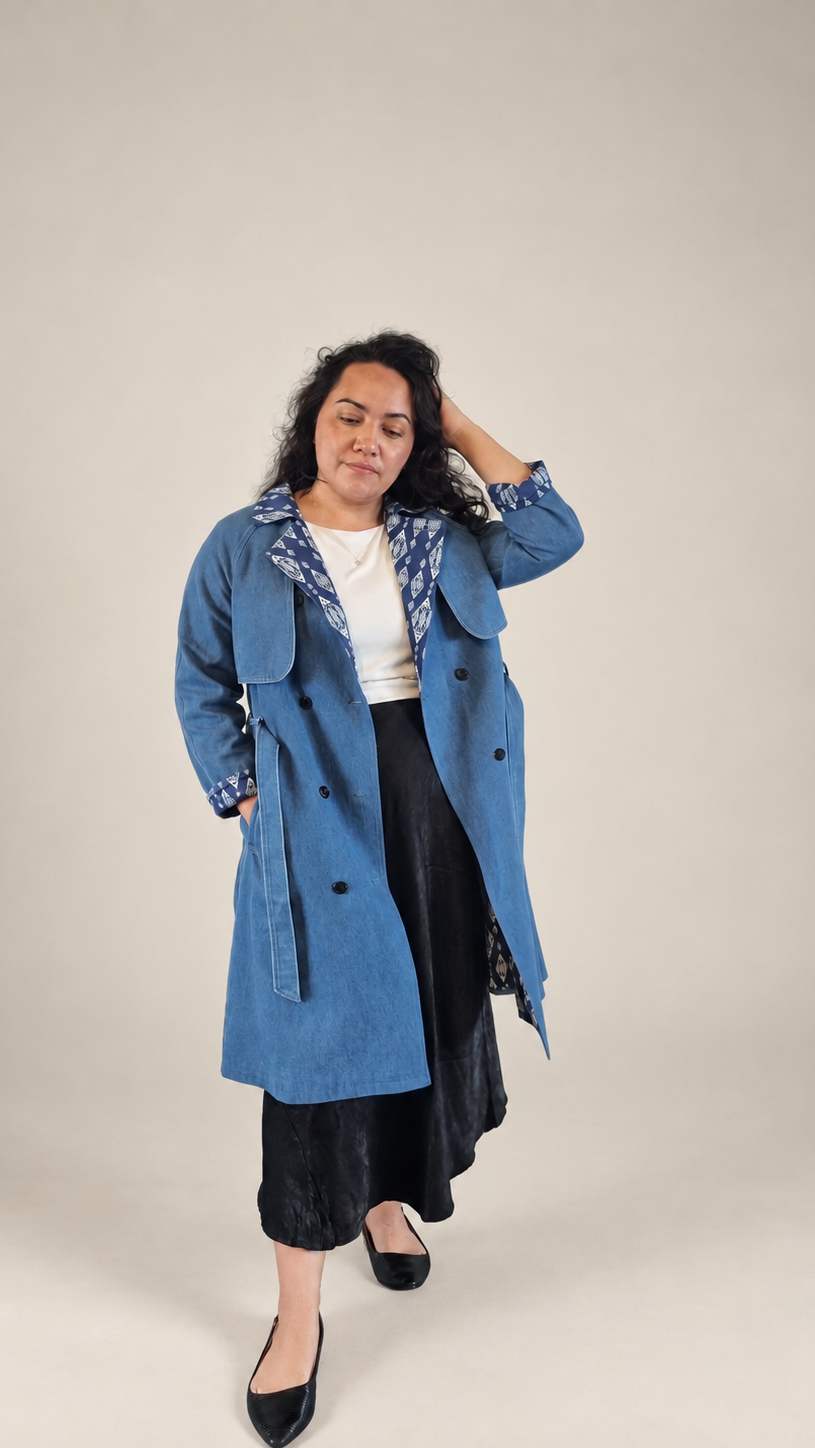 Kahurangi Denim Trench Coat