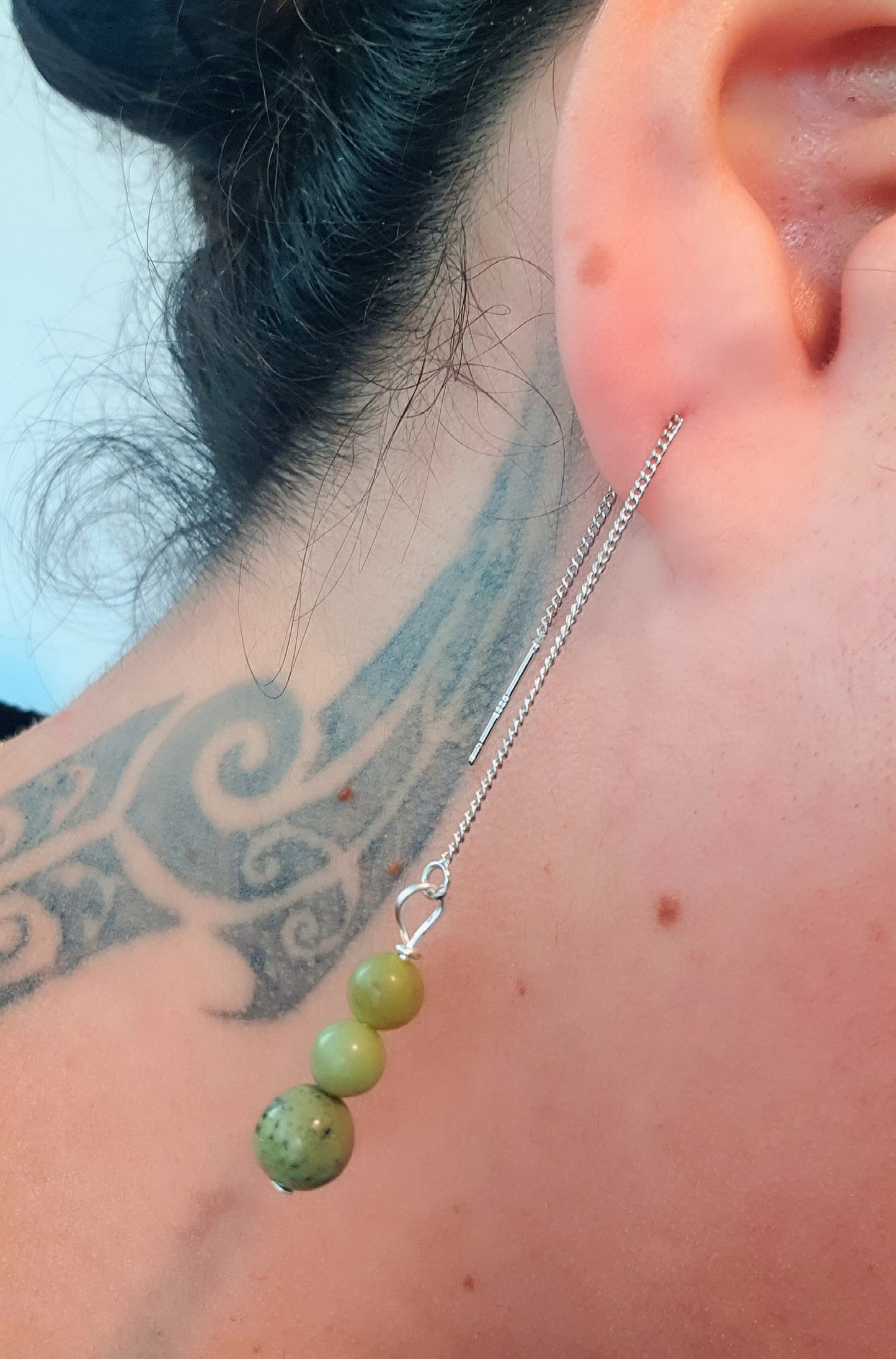 Jade Chain Earrings