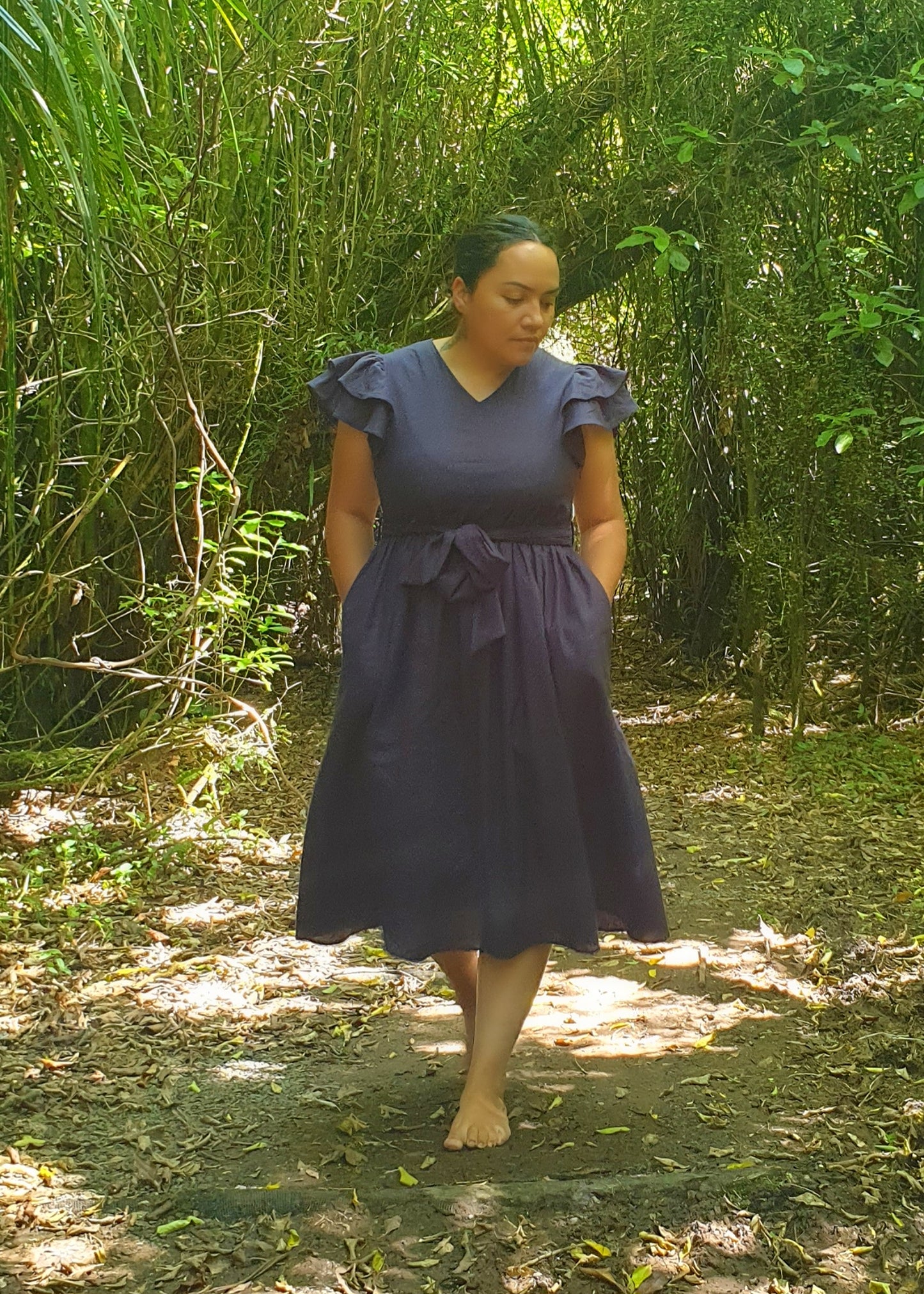 Huatau Dress in Navy