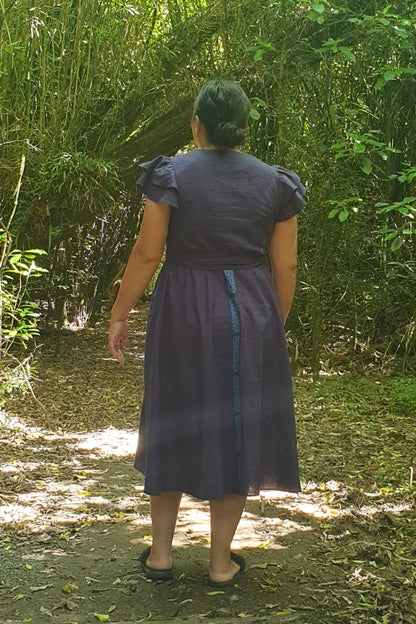 Huatau Dress in Navy