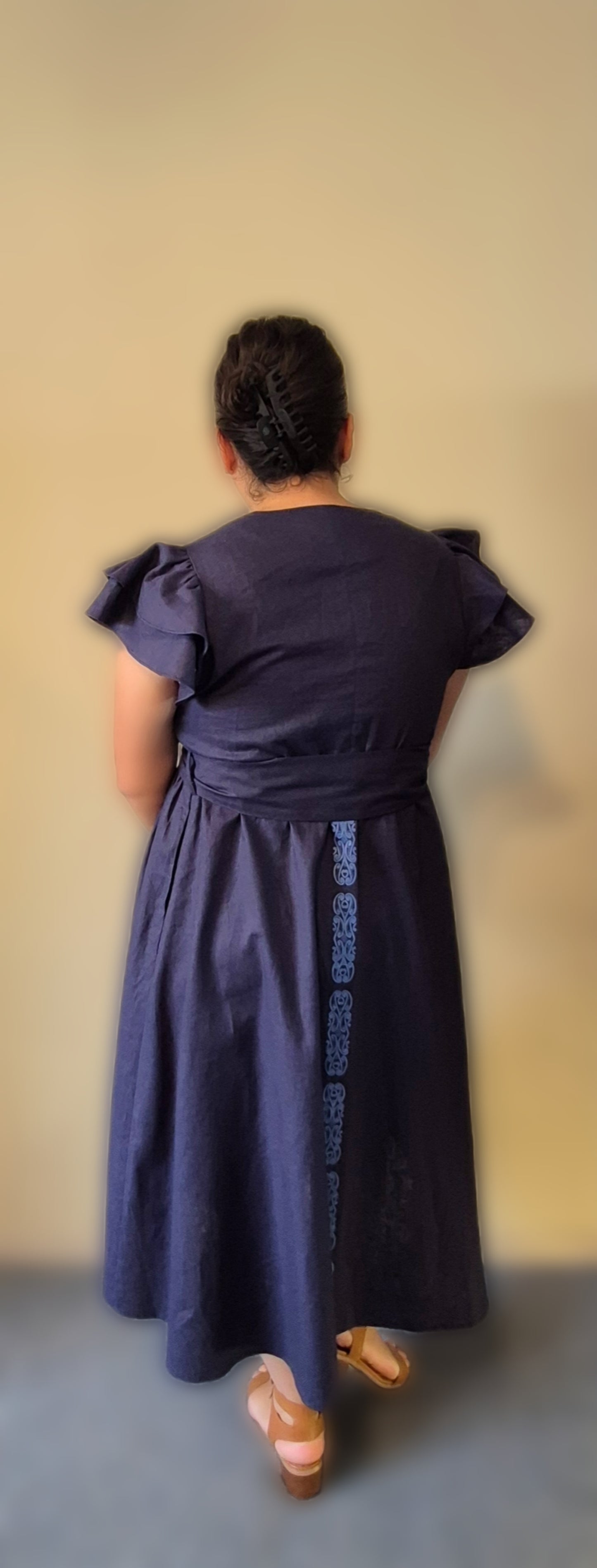 Huatau Dress in Navy