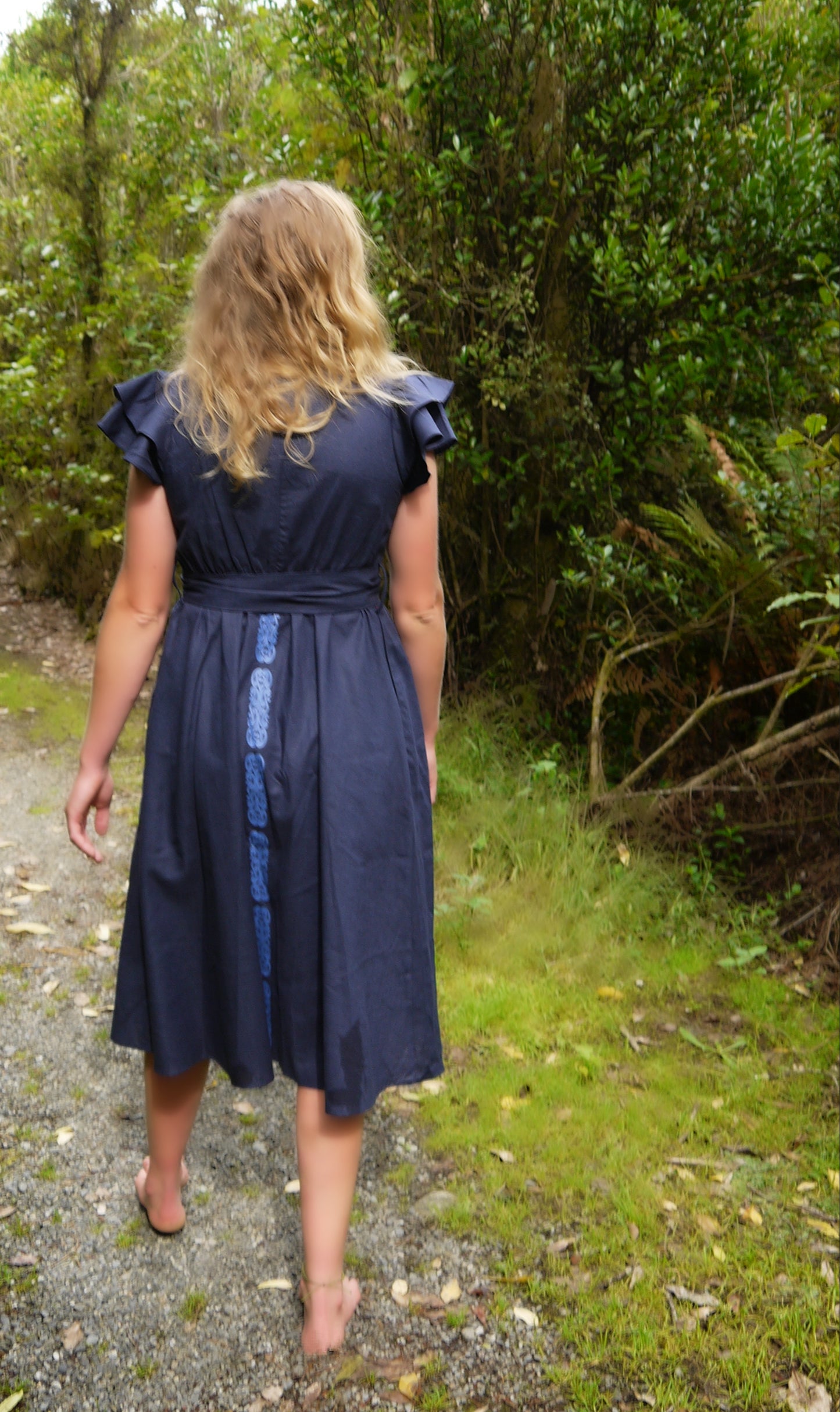 Huatau Dress in Navy